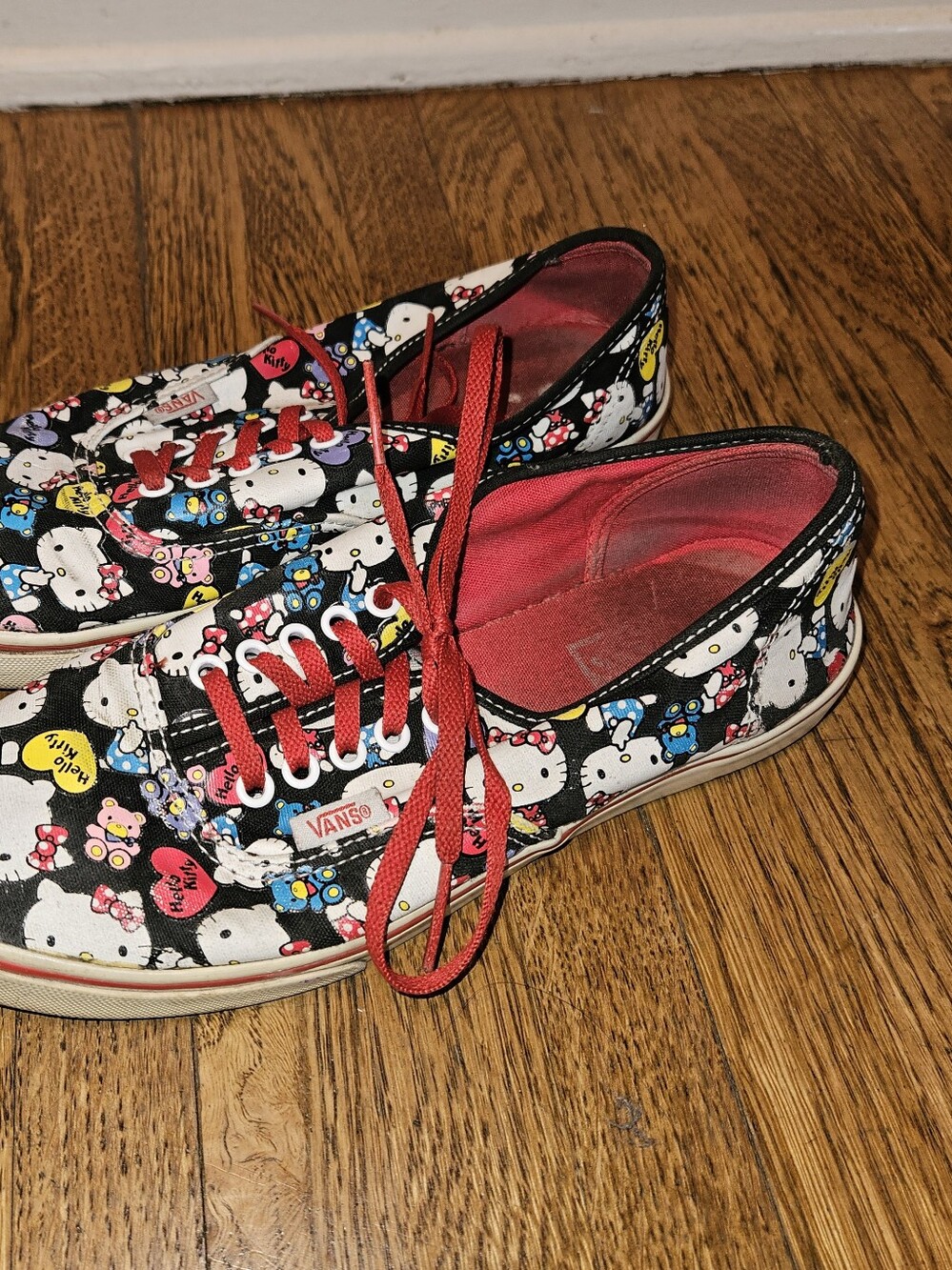 Vans Hello Kitty Sneakers With Red Laces